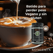 Cappuccino Batido de sustitución de Comidas para Control de Peso Vegan One Sorgenta   600gr - Sabor Capuchino - Imagen 2