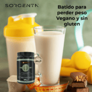 Sabor Vainilla Batido de sustitución de Comidas para Control de Peso Vegan One Sorgenta   600gr - Sabor Vainilla - Imagen 2