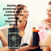 Sabor Galleta Batido de sustitución de Comidas para Control de Peso Vegan One Sorgenta  600gr - Galleta - Imagen 2
