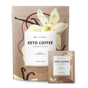 IT WORKS! Keto Coffee Vanilla Crème – Bebida instantánea con café, triglicéridos de cadena media (TCM), mantequilla y colágeno