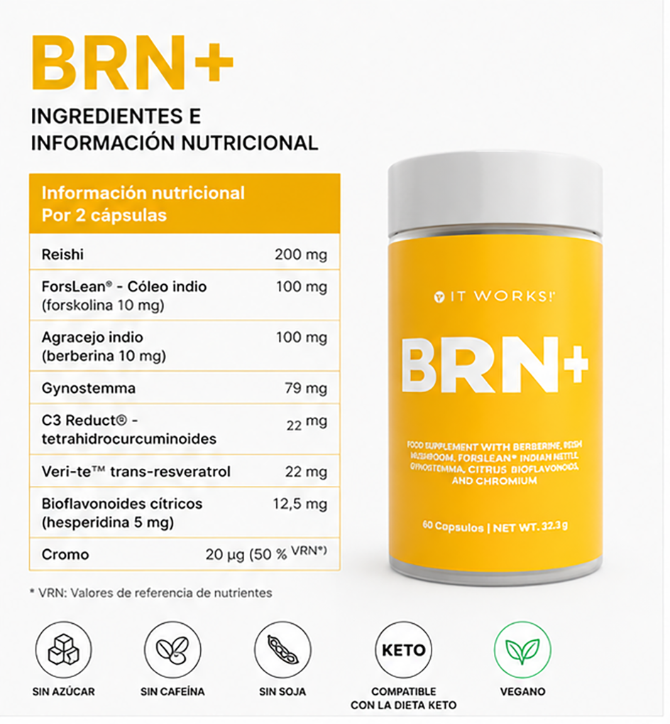 brnr-capsulas-It-Works_01 BRN+ IT WORKS! Complemento alimenticio con cromo y extractos botánicos - Imagen 4