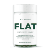 FLAT It Works – Complemento alimenticio con enzimas digestivas, Bacillus subtilis DE111®, fibra, plantas y vitamina B3