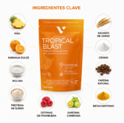 Valentus Tropical Blast Bebida en Polvo Sabor Piña 30 Sobres - Imagen 5