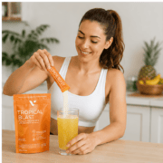 Valentus Tropical Blast Bebida en Polvo Sabor Piña 30 Sobres - Imagen 2
